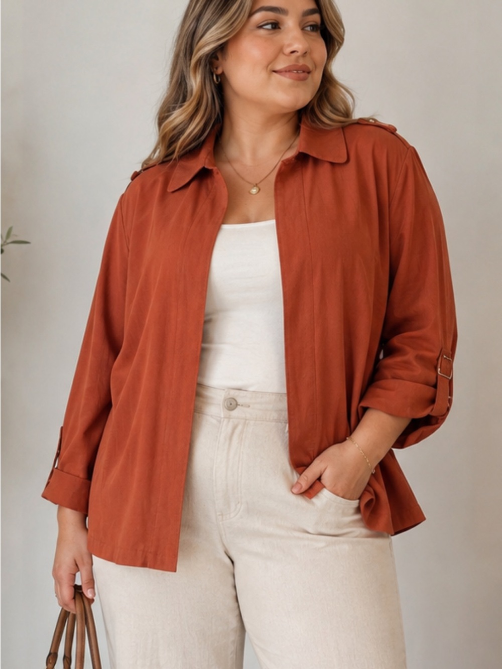 Dana Buchman Rust Utility Jacket